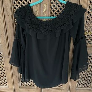 Off the shoulder black top